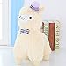 35cm Cute Hat Series Alpaca Plush Toy Soft Stuffed Animal Doll (Beige + Purple Hat)