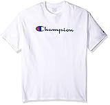 Champion Men's Classic Jersey Script T-Shirt, White, 2XL