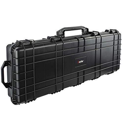 Eylar 44 Inch Protective Roller Tactical Rifle Hard Case with Foam, Mil-Spec Waterproof & Crushproof, Two Rifles Or Multiple Guns, Pressure Valve with TSA Approved Lockable Fittings Black - Thumbnail 6