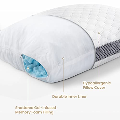 BedStory Bed Pillows for Sleeping, Shredded Memory Foam Pillows Queen 1