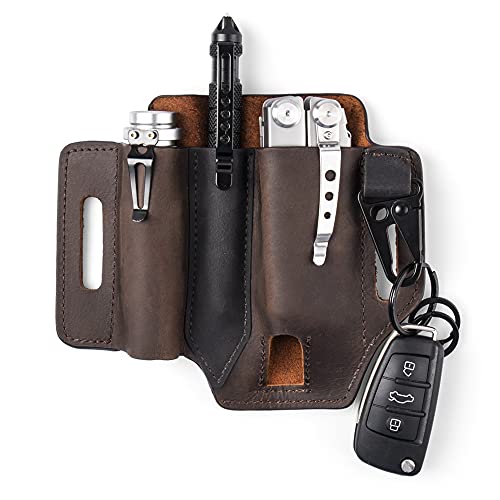 Topstache EDC Multitool Sheath, Leather Belt Pouch for Leatherman