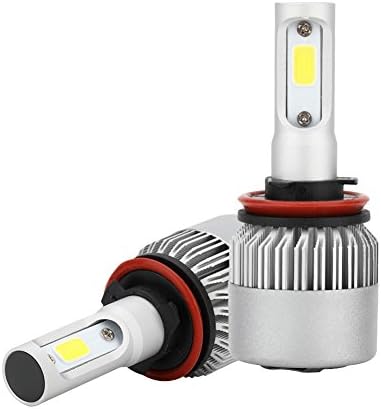Malcam A Pair of S2 LED Headlight Bulbs, IP68 Waterproof And Dustproof LED Car Light,Latest COB Chips Adjustable Beam 80W 8000lm 6000K Cool White(H11/H8/H9)