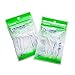 VNDEFUL 100Pcs(5 Packets ) White Dental Floss Picks Toothpicks Stick Oral Care