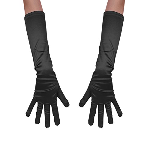Women Satin Bridal Gloves Long Elbow Pageant Gloves for Wedding Dress Party - Thumbnail 6