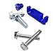 iFJF Fuel Filter Head Housing Spacer, Air Bleeder Screw and 4pcs Bolts -for Duramax 2001-2017 (Blue)