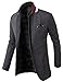 H2H Mens Fashion Slim Fit Blazer Jacket with Snap Collar Gray US S/Asia M (KMOBL01)