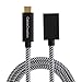 CableCreation USB C Extension Cable(10Gbps), 1ft USB 3.1 Type C Male to Female Extension Cord 3A, Compatible with MacBook Pro, Type C Hub etc, 0.3M / Black and White