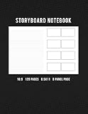 Storyboard Notebook 16:9 120 Pages 8.5x11 8 Panel Page: Storyboard Panels & Notebook Journal for Ani by Visual Story Artist