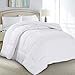Danjor Linens All Season White Down Alternative Comforter- Box Stitched- Plush Microfiber Fill, Machine Washable, Duvet Insert Full Size
