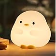 Emmanoth DuDu Duck Night Light, Cute Duck Lamp, Squishy Silicone Nightlight for Bedrooms with 30 Minutes Timer, Rechargeable Bedside Lamp with Touch Control for Bedrooms, Living Room