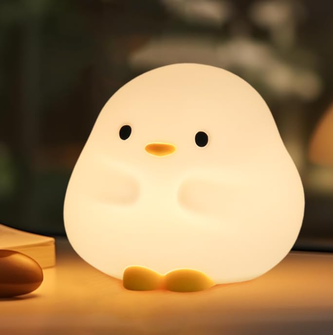 Photo 1 of Emmanoth Cute Duck Night Light for Kids,Duck Squishy Lamp for Girls,Super Cute & Soft Touch Silicone Lamp for Bedrooms Nursery,Unique Kids Room Decor Gift Toy for Boys Girls Women(2 Levels)