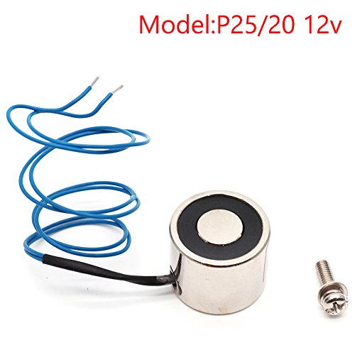Sydien 5KG,12V Sydien Electric Lifting Magnet, Solenoid Electromagnet (P25/20 DC12V)