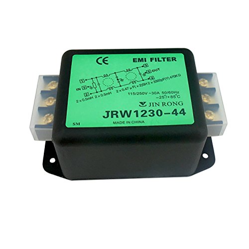 Noise Suppressor Power EMI Filter Termianl Single-phase Line-conditioner JREle AC 115/250V 30A JRW1230-44