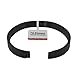 7th Element Polished Stainless Steel Bracelet Classical Band Bangle for Womens (Black,8mm 7.1inch)