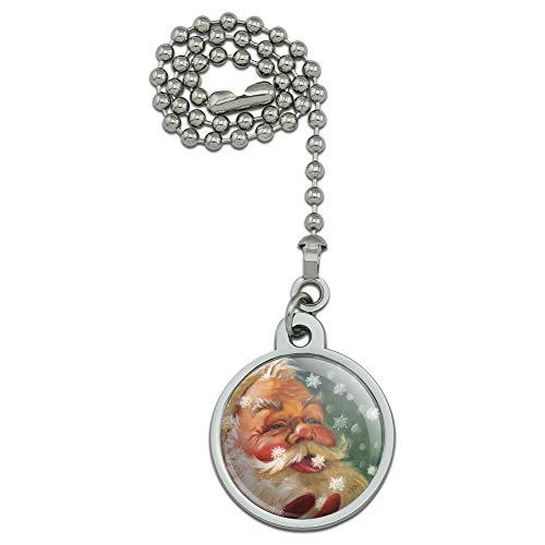 GRAPHICS & MORE Christmas Holiday Santa Claus Tasting Snowflakes Ceiling Fan and Light Pull Chain