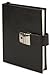 Eccolo Made in Italy Leather 5 x 7-Inch Locking Journal Diary, Black