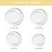 Ilyapa 100 Pack 9 Inch Disposable Dessert Plates, Plastic Clear Party Sets for 100 Guests, Clear Appetizer and Cake plates 9