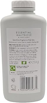 Giftoluxe Waitrose Sensitive Talc Powder Fragrance Free 250g Pack of 2 Men Women view 2