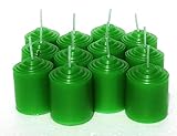 12 Pack of Unscented Green 10 Hour Votive Candles