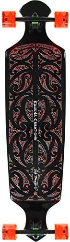 Kahuna Drop 43 Wave Complete Longboard Skateboard -10.5x43 Black/Red