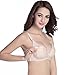 Vigoo Womens Maternity Nursing and Pumping Bra with Underwire Nude 36D
