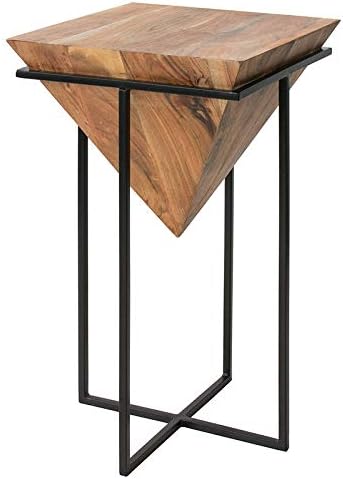 Amazon Co Jp 宮武製作所 サイドテーブル Masala 36x36x64cm ブラウン 天然木使用 St L640 ホーム キッチン