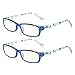 2 Pair Computer Glasses - Anti-blue glasses - Blue Light Blocking Reading Glasses for Women (2 Pack Blue, 2.00)