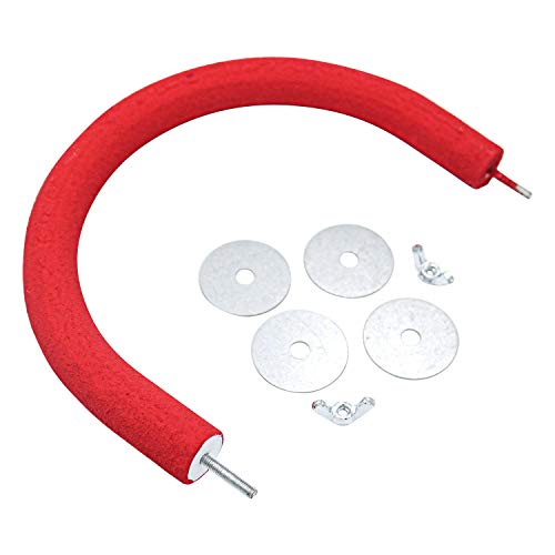 Bac-kitchen U Shape Bird Perch Stand Toy, Wood Parrot Stand Platform Colorful Sand Paw Grinding Stick Cage Accessories Exercise Toys for Cockatiel Conure Budgies Parakeet (Set 1)