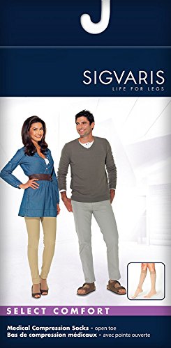 SIGVARIS SELECT COMFORT 860 Open-Toe Calf High Compression Hose 20-30mmHg