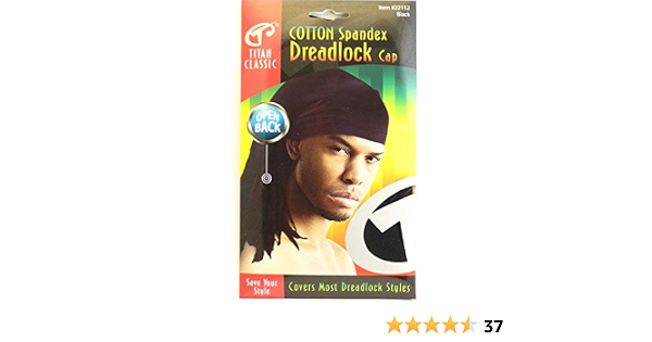 Cotton Spandex Dreadlock Cap, Black 