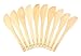 JustNile Set of 10 Bamboo Wood Peanut Butter Cheese Spreader Knife, Face Mask Spatula