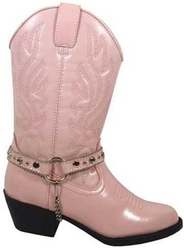 Smoky Children's Pawnee Embroidered Distressed Western Cowboy Boots - Brown