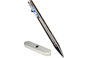 Bolt-Action Titanium Damascus Automatic Pencil | TC4 Alloy & Meteorite Texture (Native Color)