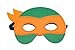 Kids Capes Superhero and Princess Cape and Mask Sets, Great For Dressing Up With Costumes & Playing (Ninja Turtles - Orange - Michaelangelo)