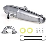 GoolRC RC Car Exhaust Pipe Exhaust Joint Tubing for HSP HPI Redcat 1/8 Nitro RC Car BQ004 SH GO 21/28 Engine