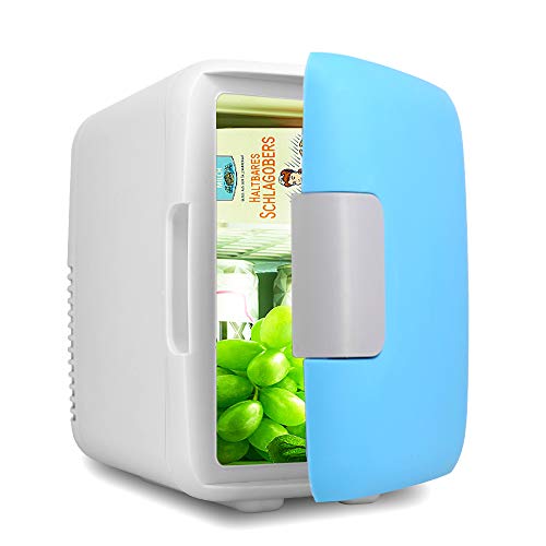 Mini Fridge, Car Fridge Portable Compact Refrigerator Electric Cooler & Warmer(4 Liter / 7 Can) For Car/Boat/Home/school/ Office - 220V AC & 12V DC Vehicle Plugs