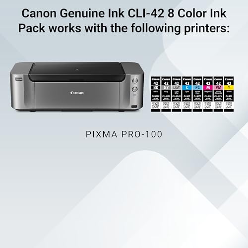 Canon CLI-42 Genuine Eight Color Pack, Compatible with PIXMA PRO-100 Printers