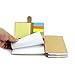 BcPowr Pack of 3 Multi-function Sticky Notes Flag Set Kraft Paper Notebook With Index Tabs Page Flags Neon Color Notepad With Pen in Holder and Sticky Notes, Page Marker Colored Index Tabs Flags