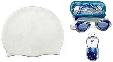 JERN Complete Swimming Kit with Cap, Goggles and Earplugs