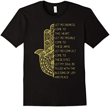 Men's Hamsa Hand Quote Soul Shirt Medium Black
