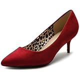 Ollio Women's Shoe Faux-Suede D'Orsay Pointed Toe Multi Color Pump