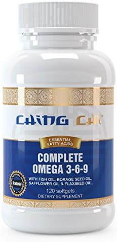 Complete Omega 3-6-9 | Non-Gmo | Extra Strength Essential Fatty Acids | With Fish Oil, Borage Seed Oil, Safflower Oil, Flaxseed Oil | 120 Softgels