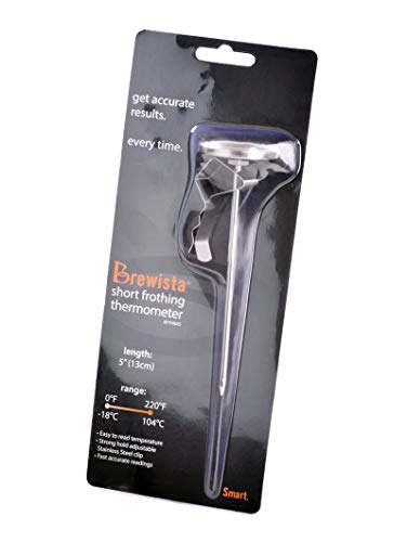 Brewista Short Frothing Thermometer-5-Inch with Clip (BFTHRMS), 5-Inch, Stainless Steel - Thumbnail 2