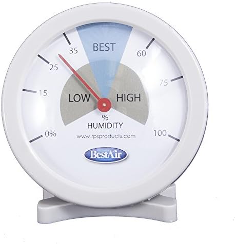 BestAir HG050-PDQ-4 Hygrometer Humidistat Humidity Monitor Single Pack