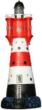 GROßER DEKO LEUCHTTURM ROTER SAND # GARTEN # ca 50cm !!: Amazon.de: Garten