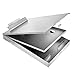 AdirOffice Aluminum Dual Storage Clipboard - Multi Compartment Desktop File Holder - Quick Access Paper References for School Office & Home Use