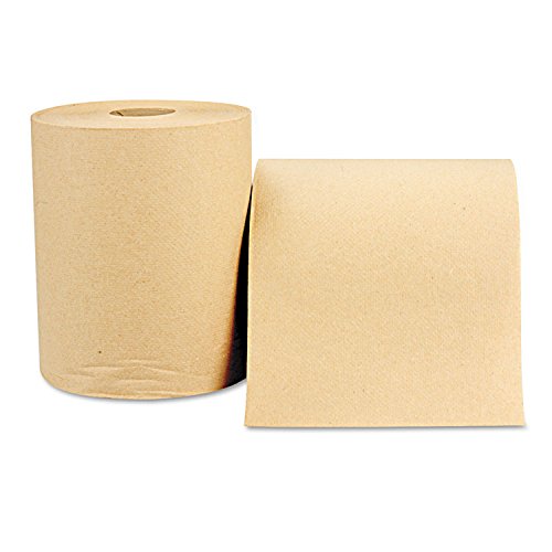 Windsoft 1280 Nonperforated Paper Towel Roll, 8 x 800ft, Brown (Case of 12)