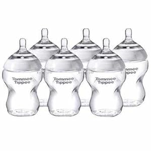 Tommee Tippee Closer to Nature 260 ml Easivent BPA-free Feeding Bottles (Pack of 6)