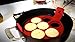 Silicone Non Stick Pancake Ring Mold Senchen Heat Resistant Fried Egg Mold Egg Ring Shaper with Handle, Fantastic Pancake Flipper,Baking Hash Brown / Omelette / Pastry Mold, Kitchen Tool Utensil (RED)