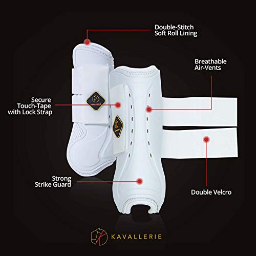 Kavallerie Classic Tendon Boots, Impact-Absorbing Material, Breathable & Evenly Distribute Pressure, Protect Tendon and Ligaments, Anti-Slip, Anti- Sore and Moisture Repellant Show Jumping Boots - Thumbnail 5